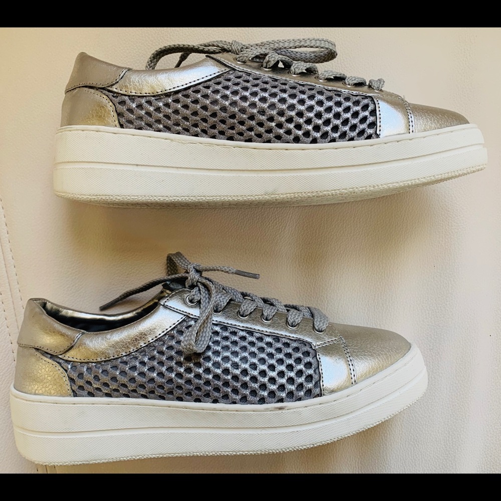 Steve Madden Silver Sneakers Size 8M